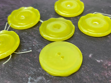 Load image into Gallery viewer, Vintage French Yellow Buttons, 25mm
