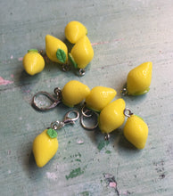 Load image into Gallery viewer, Lemon Charm Progress Keeper Stitch Marker
