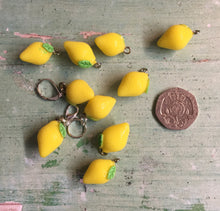 Load image into Gallery viewer, Lemon Charm Progress Keeper Stitch Marker
