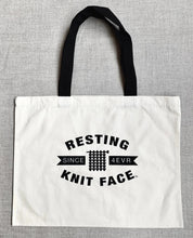 Load image into Gallery viewer, Resting Knit face tote bag

