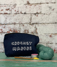 Load image into Gallery viewer, Crochet Mabobs Denim Indigo Notions Pouch
