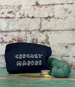 Crochet Mabobs Denim Indigo Notions Pouch