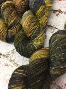 Superwash Merino Nylon Titanium Sock Yarn, 100g/3.5oz, A Forest