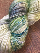 Load image into Gallery viewer, Superwash Merino Single Ply Fingering Yarn, 100g/3.5oz, Tell it to the Frogs
