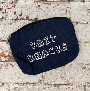 Knit Knacks Denim Indigo Notions Pouch