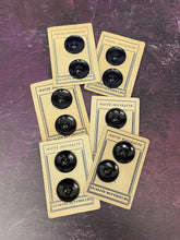 Load image into Gallery viewer, Vintage French Haute Noveaute Dark Blue Buttons, 25mm, Set of 2
