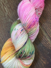 Load image into Gallery viewer, Superwash Bluefaced Leicester Nylon Ultimate Sock Yarn, 100g/3.5oz, Look at the Flowers
