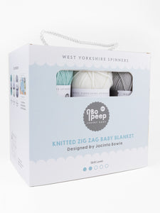 WYS Bo Peep DK - Zig Zag Knitted Blanket Kit