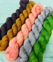 Load image into Gallery viewer, That’s Gossip Minis Sock Set, Superwash Bluefaced Leicester, 100g
