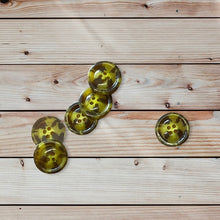 Load image into Gallery viewer, Yellow and Brown Speckled Buttons, 19mm
