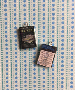 Miniature Book Charm Stitch Marker, Rebecca, Daphne du Maurier inspired