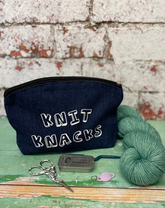Knit Knacks Denim Indigo Notions Pouch