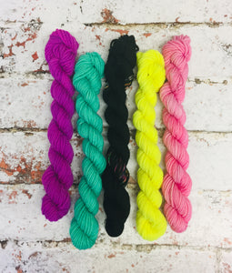 Superwash Merino Nylon DK/Light Worsted Minis, 100g/3.5oz, Acceptable In The 80s