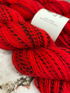 Superwash Zebra Sock Yarn, 100g/3.5oz, Bloody Mary