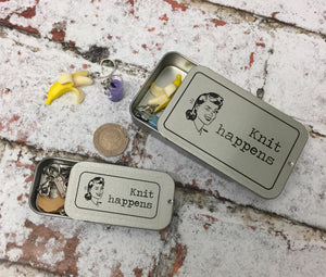 Notions Tin, Knit Happens