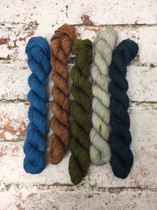 View from Cuilcagh Minis Sock Set, Superwash Bluefaced Leicester, 100g