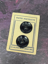 Load image into Gallery viewer, Vintage French Haute Noveaute Dark Blue Buttons, 25mm, Set of 2
